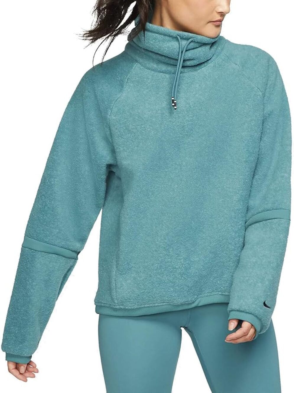Nike Therma Fleece Cowl Cozy Teal Sweater